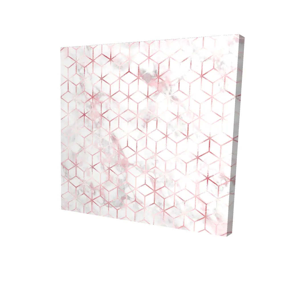 212 MAIN Symmetry Patterned White Canvas Print Wall Art - 24x24 in Minimalist Geometric Abstract Modern Home Decor, Decor Inspo for Elegant Bedroom (2080-2424-PA1-3)
