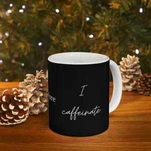 I Code, Therefore I Caffeinate, Black, Ceramic Mug 11oz Coffee Drinkware