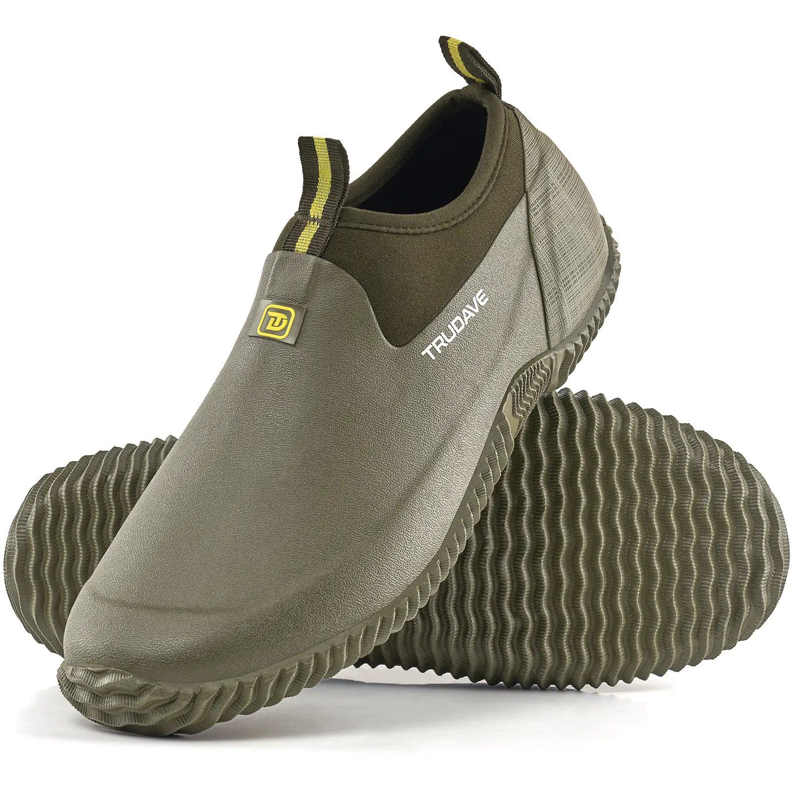 Trudave Mens Garden Shoes, Waterproof Rubber Shoes with 4.5mm Neoprene, Womens Rain Boots for Gardening