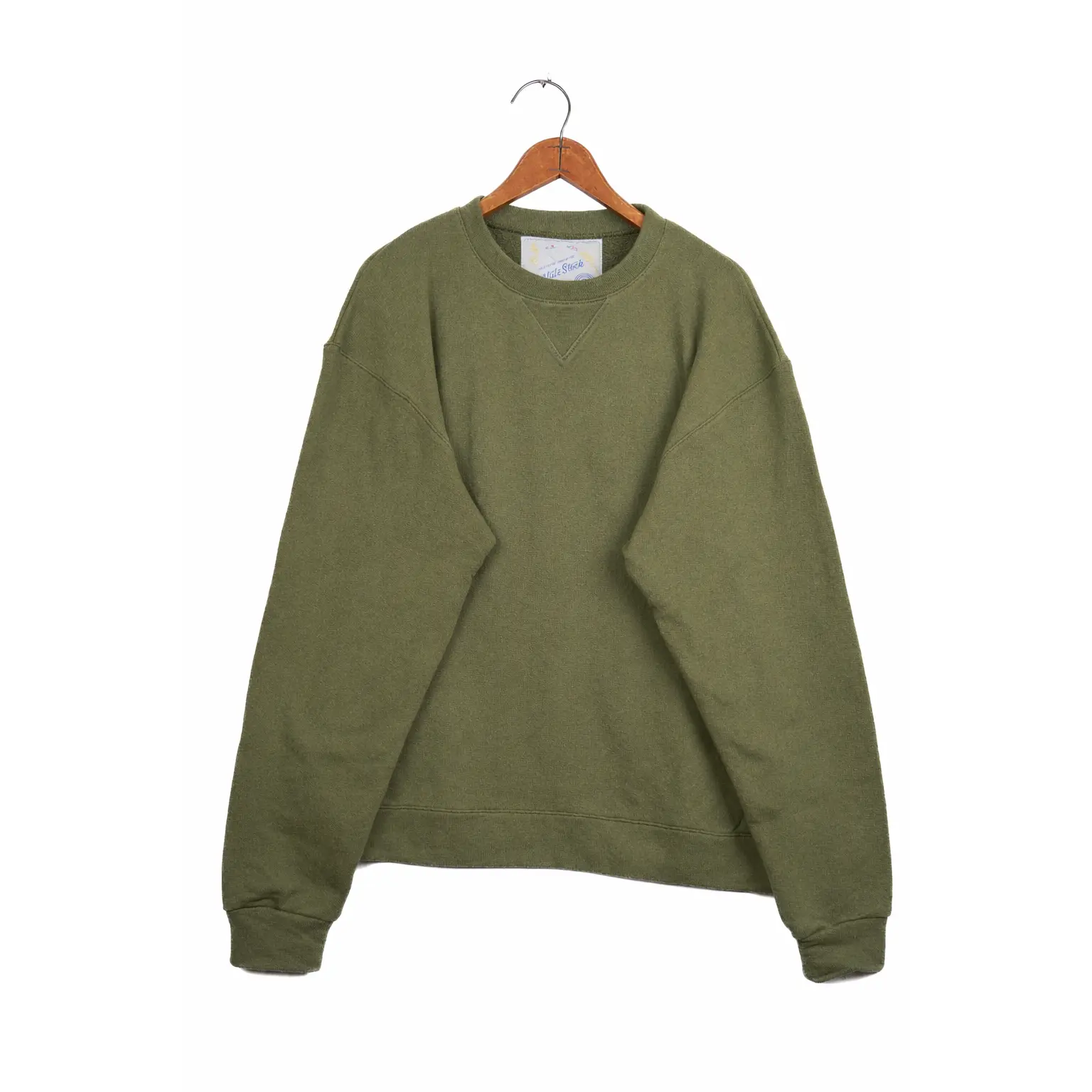 The Cragsmoor Upcycled Cotton Lightweight Terry Sweater - Thicket Green