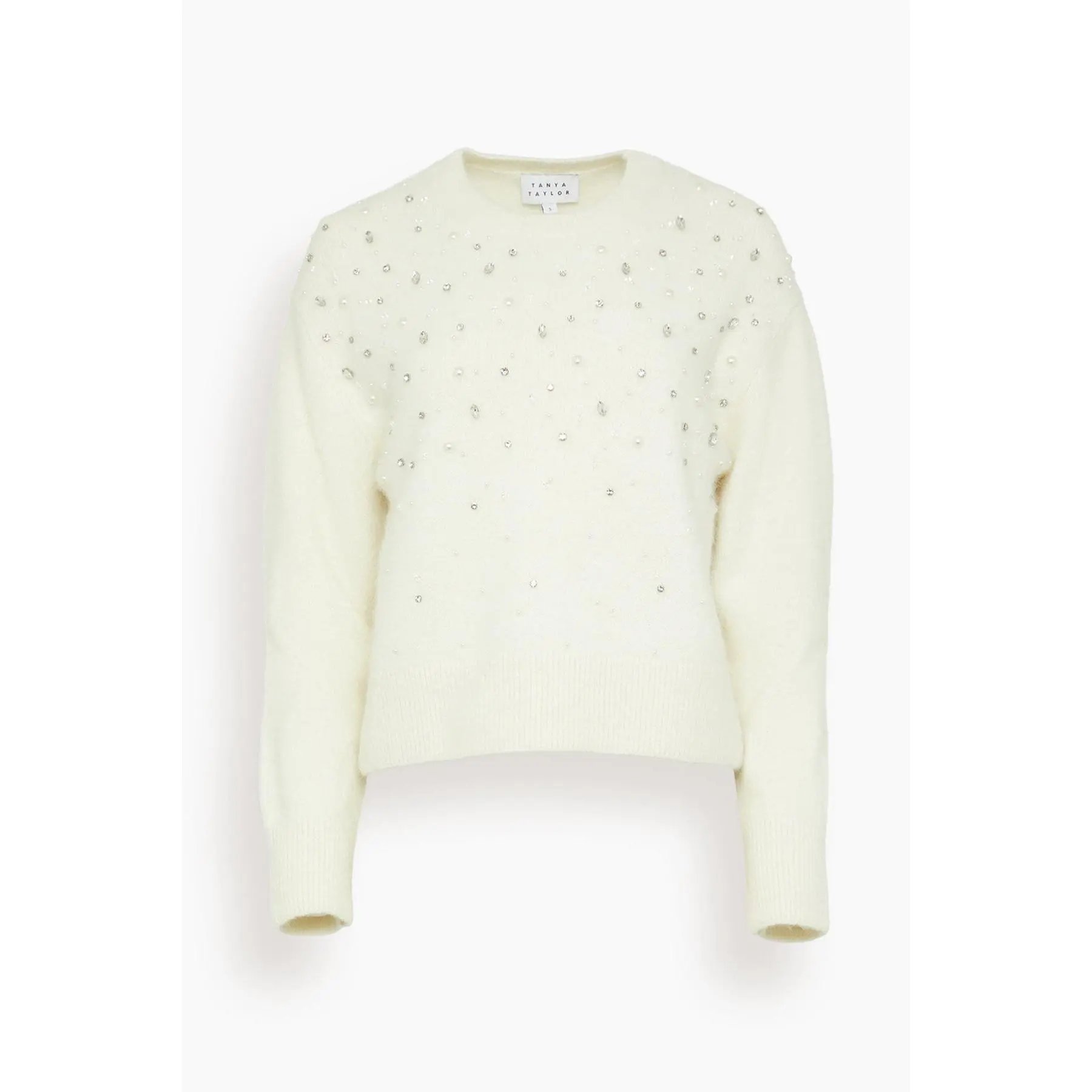 Lexia Embellished Sweater in Cream