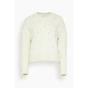 Lexia Embellished Sweater in Cream