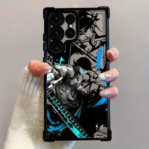 Cool Anime Character Zoro Phone Case for Samsung Galaxy S25 S24 S23 S22 FE Ultra Plus with Transparent Anti-drop Soft Back Cover