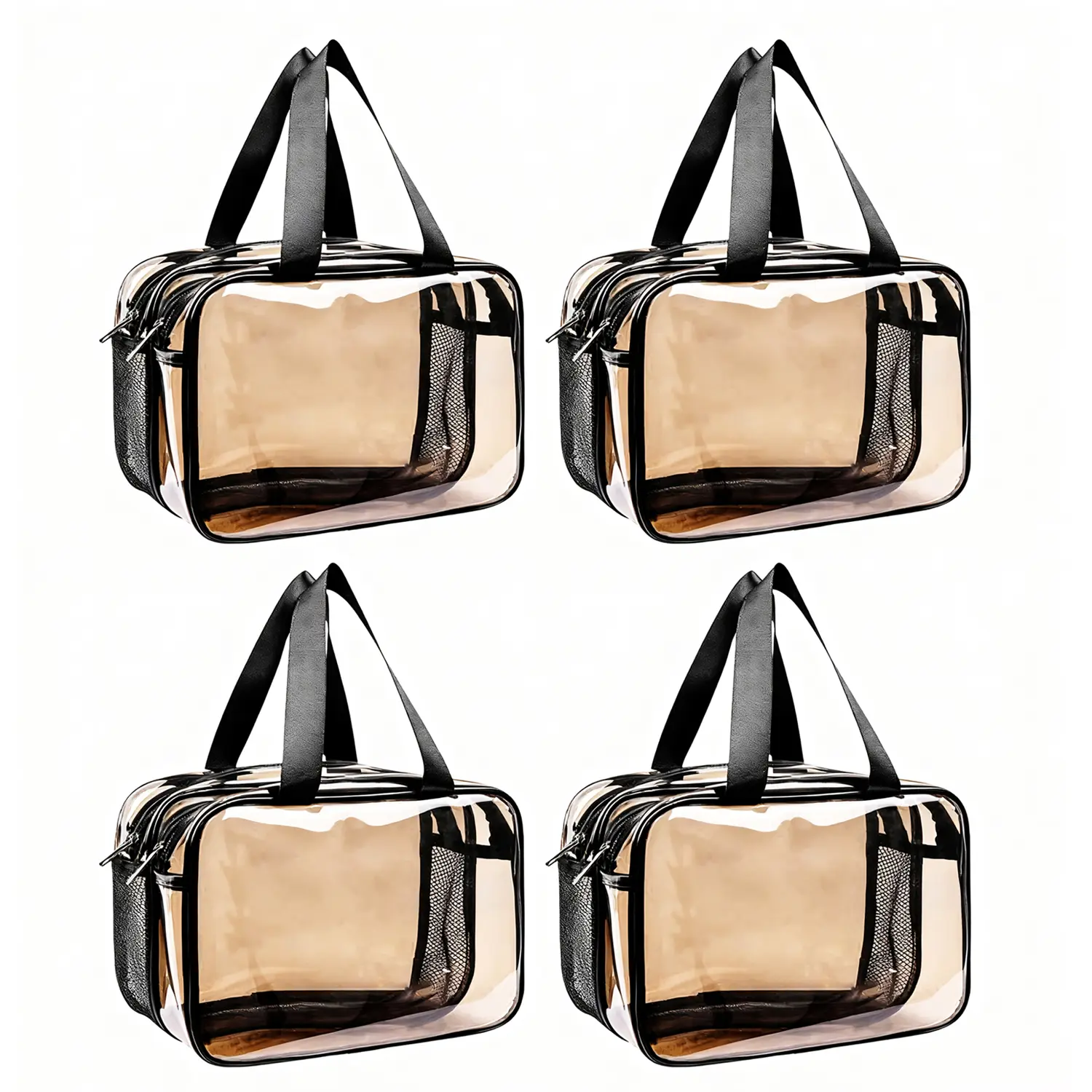 New Retro Vintage Vanity Bag for Women, Vintage Makeup Bag for Ladies, Large Capacity Makeup Organizer, Waterproof Transparent Toiletry Bag with Zipper & Handle, Portable Travel Storage Case, St. Patrick's Day Gifts Easter Sunday Gifts Mother's Day Gifts