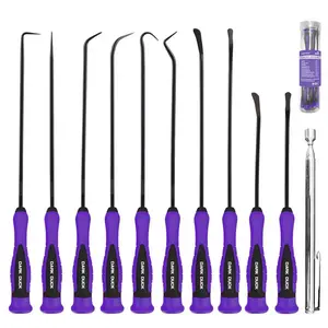 11-Piece Automotive Hook and Pick Tool Set – Long & Mini Precision Remover Kit for O-Rings, Seals & Gaskets | Essential Mechanic Tools for Car Repair & Maintenance