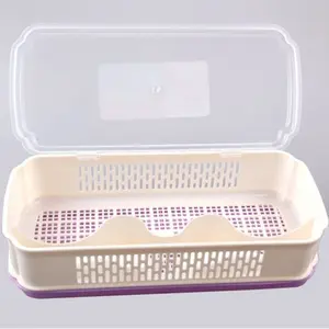 multifunctional chopstick box with lid, drain chopstick cage, chopstick rack 6513, random colors, Pingrun