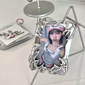 Unique Card Holder, Idol Fan High-End Small Card Case, Polaroid Photo Student Card Electroplated Case, Stylish and Durable Design