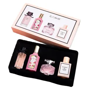 New Flower Story Women's   Parfum Four-piece Set Gift Box Spray Lasting Light Fragrance Flowers Blooming