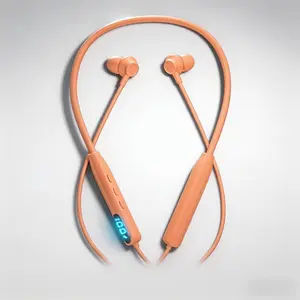 Durable In-Ear Neckband Headphone - Bluetooth 5.3 Electronic Device with Stable Connection, 12H Playtime, Type-C Chargeable, Magnetic Closure, Silicone Build, MP3 Card Support, Sound Isolation, Button Control for Workouts, Travel