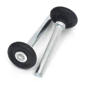 Garage Door Roller 4 Inch Stem Standard Rollers w/Black Nylon Wheel (2 Pack)