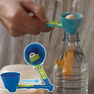 1 piece protein powder scoop funnel, sliding design, protein powder scooper that does not get dirty, suitable for milk powder and supplements, kitchen small Food Measuring Tool