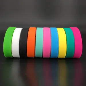 (Random Default ) Silicone Wristband Plain No Words Divided into Teams Identification Wristband Luminous Children's Handmade Wristband Bracelet
