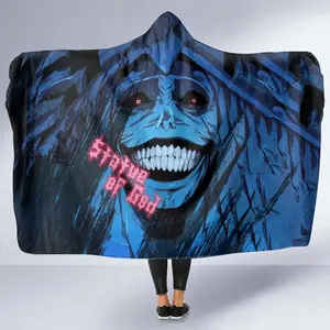Statue of God Solo Leveling 3D Hooded Blanket, 3D Solo Leveling Throw Blanket, Fleece Inside Hooded Blanket, Mother's Day Gifts
