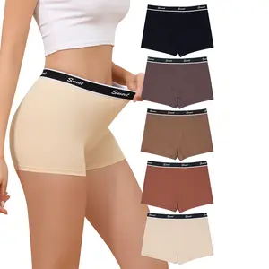 LEVAO Women’s Cotton Boy Shorts 5 Pack – High Waisted Full Coverage Boxer Briefs, Soft Stretch Everyday Underwear
