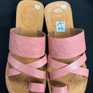 Pink and White Mexican Sandals