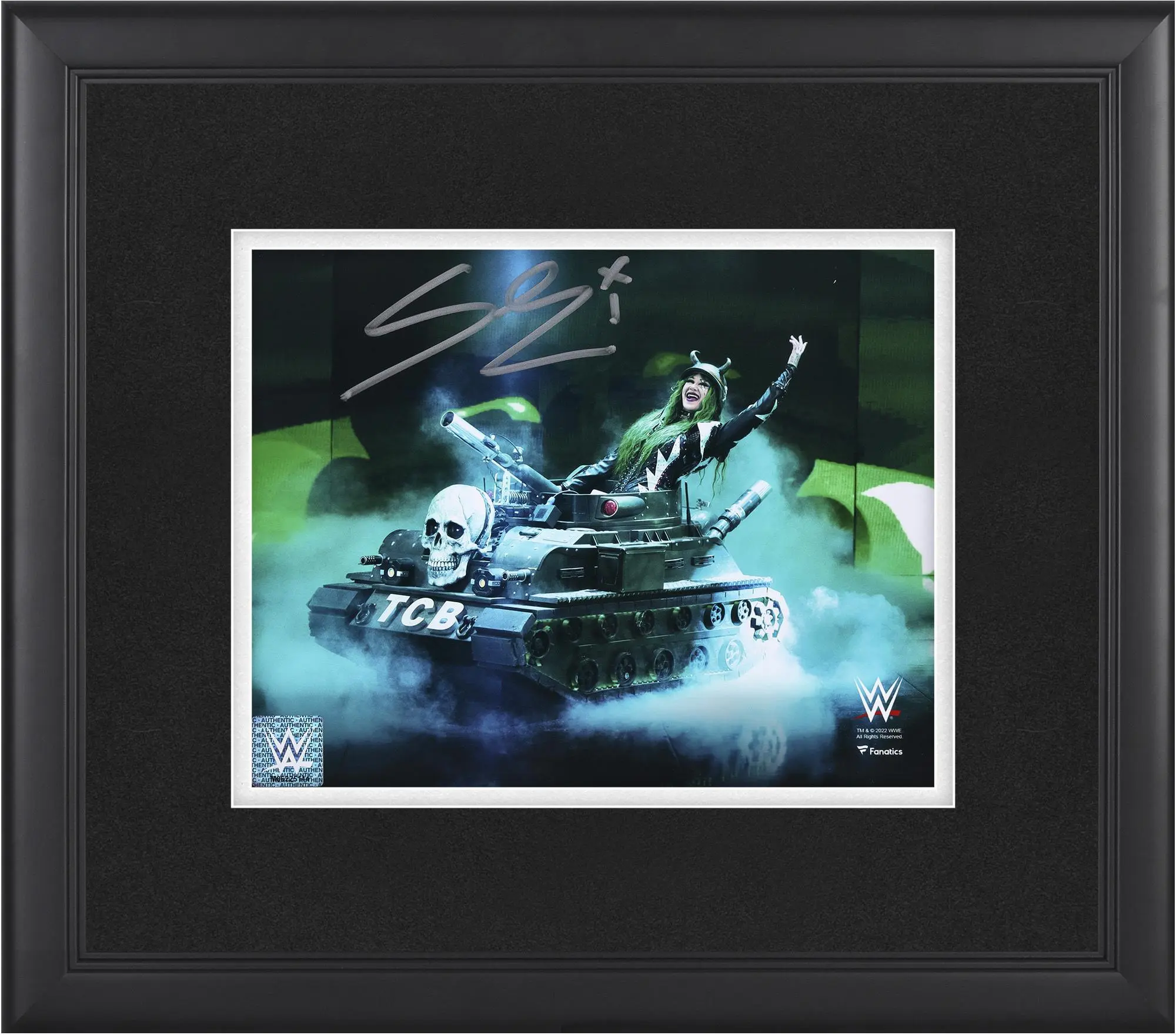 Shotzi Blackheart WWE Framed Autographed 8" x 10" Riding TCB Tank Photograph - Fanatics Authentic Certified
