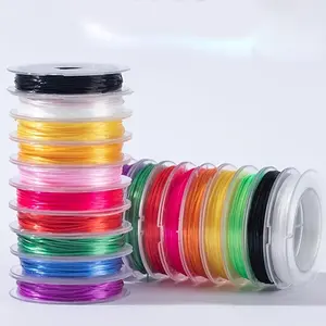 10 rolls of elastic stretch wire – multi-colored combinations for jewelry making, DIY beadwork, bracelets and necklaces. Durable, flexible craft materials for bead spacing, necklace creation, glossy finishes and lustrous textures.