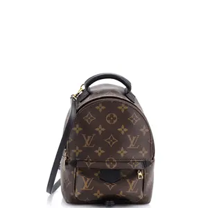 Pre-owned Louis Vuitton Canvas Coated Backpacks Palm Springs Backpack Monogram Canvas Mini by Rebag