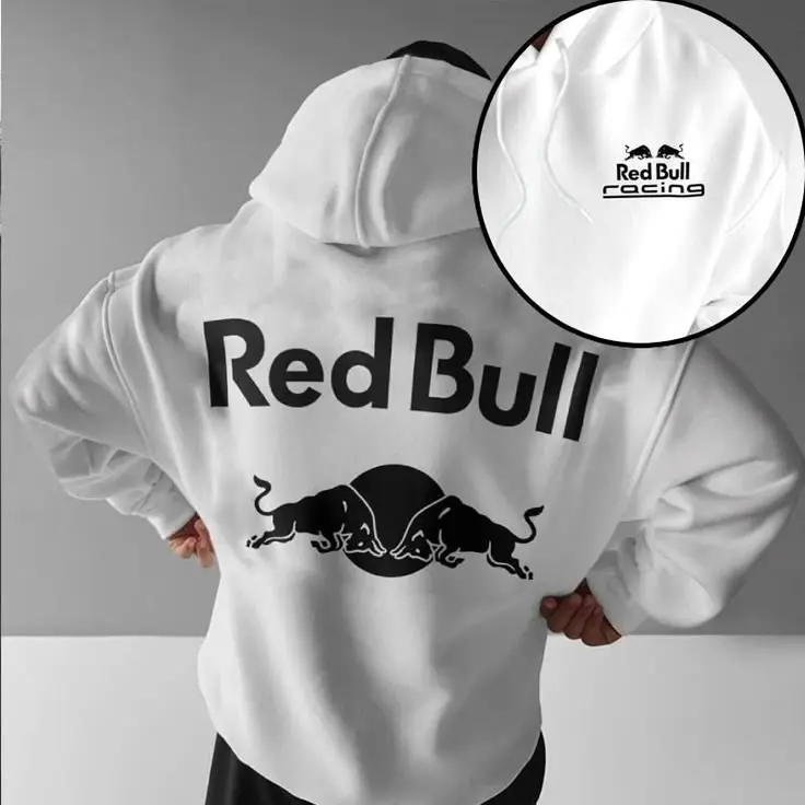 Red Bull Claw Streetwear Hoodie Unisex Oversized Graphic Pullover Racing Inspired Sport Style Sweatshirt Gift for Car Lovers & Trendy Fans Treaty Oak Revival Design Comfortable Fabric Blend "