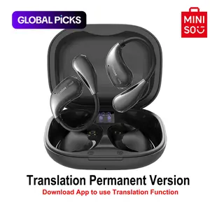 MINISO X33 Translation Wireless Earbuds, Open-Ear BT 6.0 Headset, Supports 134 Languages, Real-time Translation Headset (App Required), Gaming BT Earphones with Hi-Fi Sound, Compatible with Android & iOS, True Wireless Earbuds #TOP PICKS