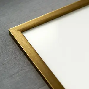 12x30 Gold Bronze Wood Picture Panoramic Frame - UV Acrylic, Foam Board Backing, Hanging Hardware