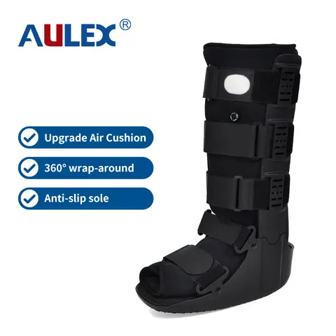 AULEXMED Tall Inflatable Air Walking Boot [DealsForYouDays] - Sports & Outdoor Protective Gear with Protective Shell, 360° Ankle Wrap, Adjustable Air Cushion, Antislip Traction, Shock-Absorbing EVA Soles, Breathable Comfort, Indoor/Outdoor Use