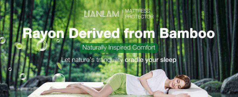 Shilucheng Waterproof Cooling Mattress Protector,6''-18''Deep Pockets Bamboo Cooling Noiseless Must-have Home Decor Washable Breathable Mattress Protector