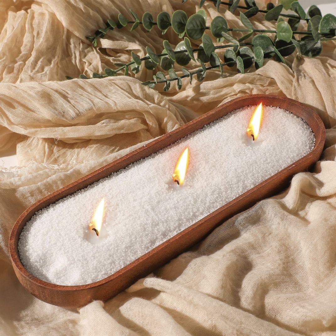 Handmade DIY Flowing Candle with Granular Wax and Sand for Home Decor and Ornaments