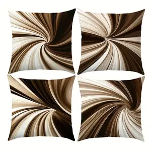 Modern Abstract Swirl Minimalist Pillow Covers Set of 4, Hidden Zipper, Easy to Clean, Suitable for Bedroom Living Room Sofa Car Home Decor