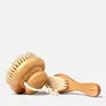 Primally Pure Dry Brush Duo - Natural Wood Finish, Soft Bristles, Smooth and Durable Design Bamboo Set Body & Face Care Tool