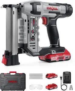 LINKNAL 5-in-1 Cordless Electric Brad Nailer, 18 Gauge, Battery Powered with 2×20V MAX Li-ion Batteries, Charger, and 1000 Nails Included (Model L820-BN)