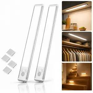Rechargeable 3-Color Motion Sensor Magnetic Kitchen Lights - 5-Level Dimmable Under-Cabinet Lights, Ideal for Staircases, Sink Cabinets