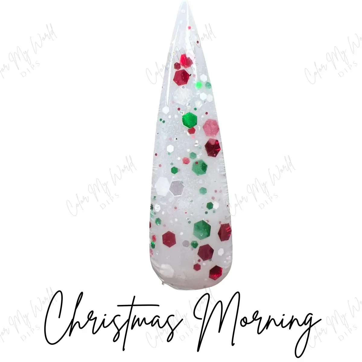 Christmas Morning- milky dip powder, milky Christmas nails, Christmas nail dip