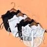 Women's 2-Piece Lace Dickey Collar Set - Beads, Floral Embroidery, 1-Size Fit, Versatile & Detachable Secure Fastener, Vintage Elegant, Party & Casual Layering Fashion Accessory for Romantic Sweater Dressup