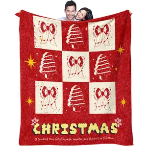 Small Christmas Tree Pattern, suitable for children and adults as Christmas holiday gifts, soft, warm and lightweight plush blanket, suitable for bed, sofa, car, room decoration