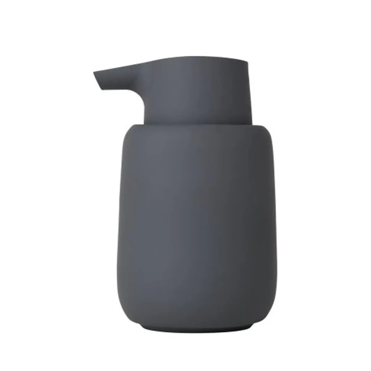 212 MAIN Blomus 69039 Sono Ceramic Soap Dispenser - Magnetic, Smooth Bathroom Accessory with Plastic Silk Matte Brush Storage Box