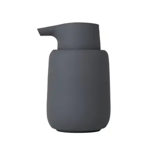 212 MAIN Blomus 69039 Sono Ceramic Soap Dispenser - Magnetic, Smooth Bathroom Accessory with Plastic Silk Matte Brush Storage Box