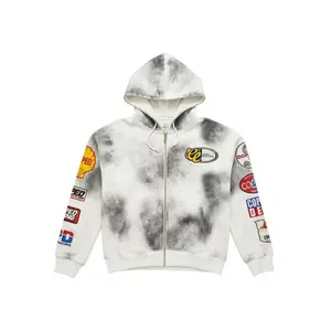 COPPED Motor Sports Zip-Up Hoodie White