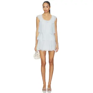 For Love & Lemons Taylor Mini Dress in Blue