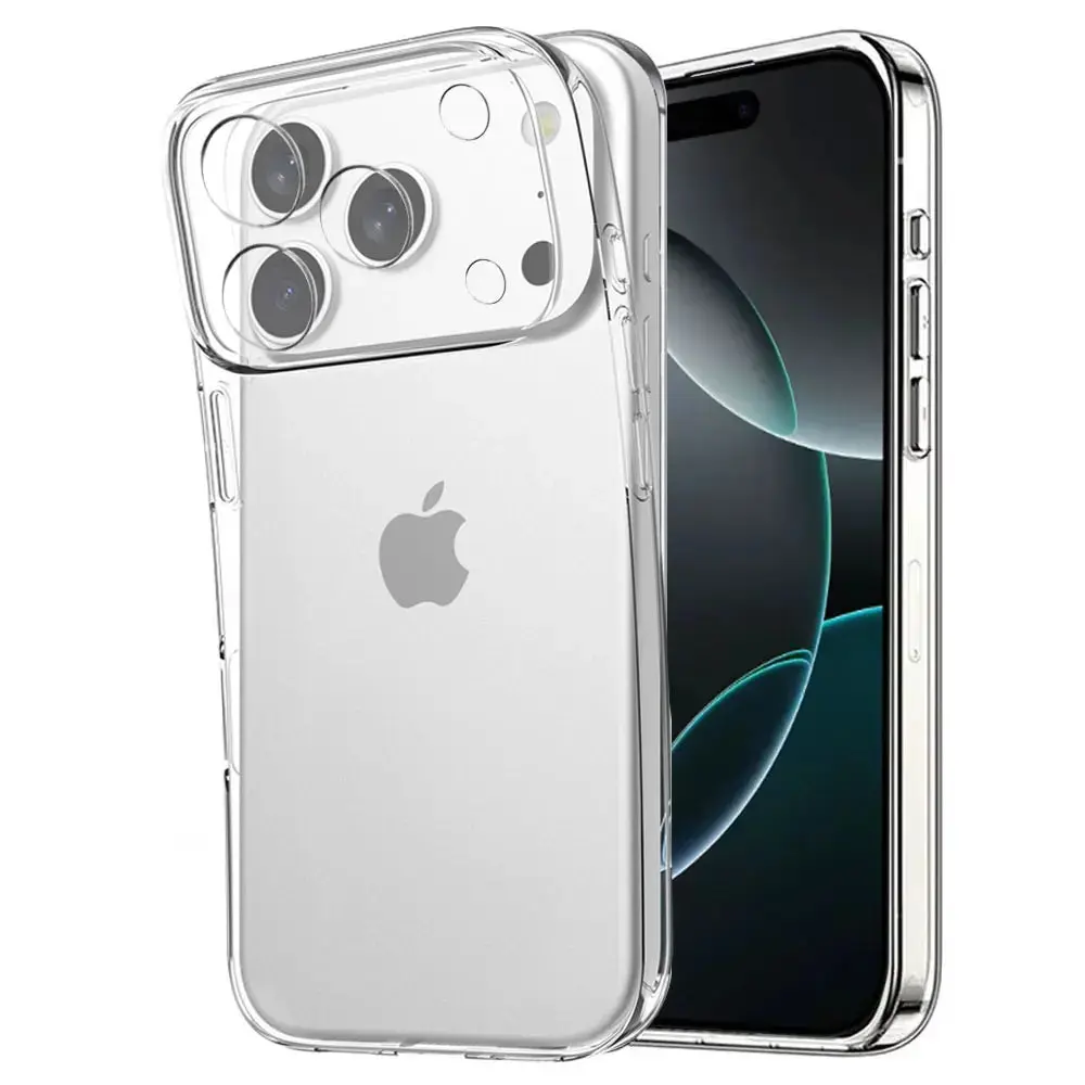 Ultra Thin Clear TPU Case For iPhone 17 Pro Max 17 Air 15 14 13 11 12 16 Pro Max Plus Mini Transparent Silicone Soft Cover Funda