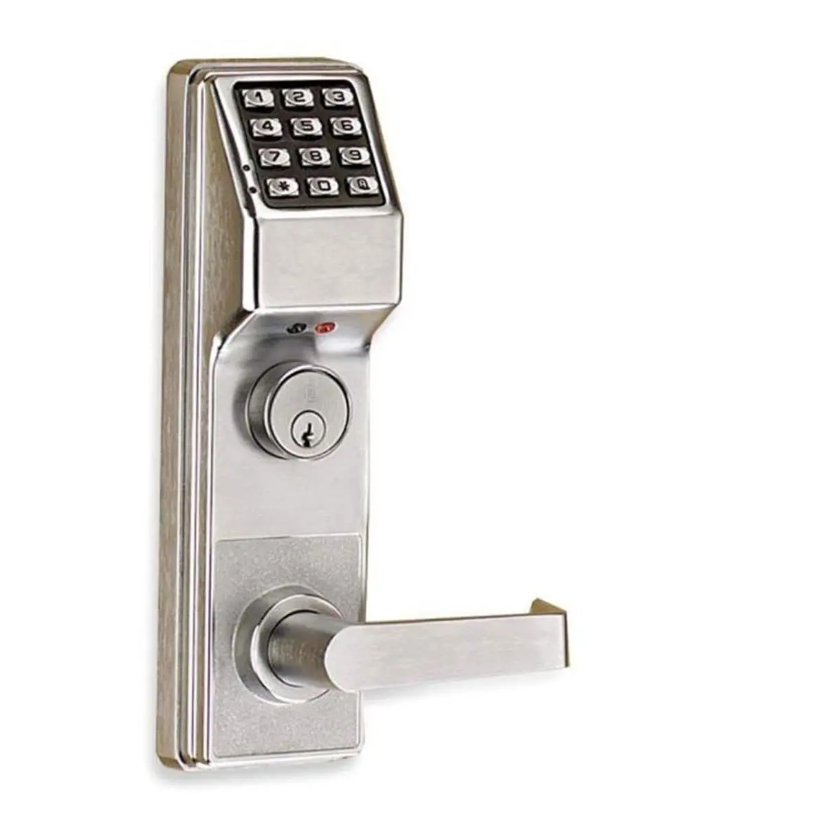 Alarm Lock ETDL27S1G26DV99 Straight Lever with Trilogy Exit Trim for Von Duprin 99, Satin-Chrome Finish, 2000 User Codes, 500 Lock/Unlock Schedules, Field-Proven Clutch, Fingertip/Windows Programmable, Fully Field Reversible