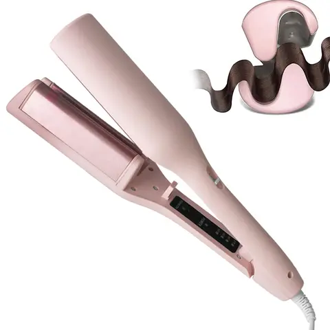 1.26in Ionic Anti-Scald Deep V Waver Curling Hair Wand - Heated Round Styler Hair Tool with Frizz Control, 4 Temperature Settings, 60 Seconds Heat-Up, US Plug, Easy-to-Use Personal Care Appliance for Loose Curls