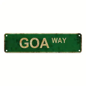 YHHall room decoration, home decoration, wall decoration, retro style 1pc GO AWAY Non-Embossed Funny Metal Tin Sign 16x4 Novelty Street Sign Home Decor Room Decor Wall Decor Bathroom Decor Bar Decor Cafe Decor Garage Decor