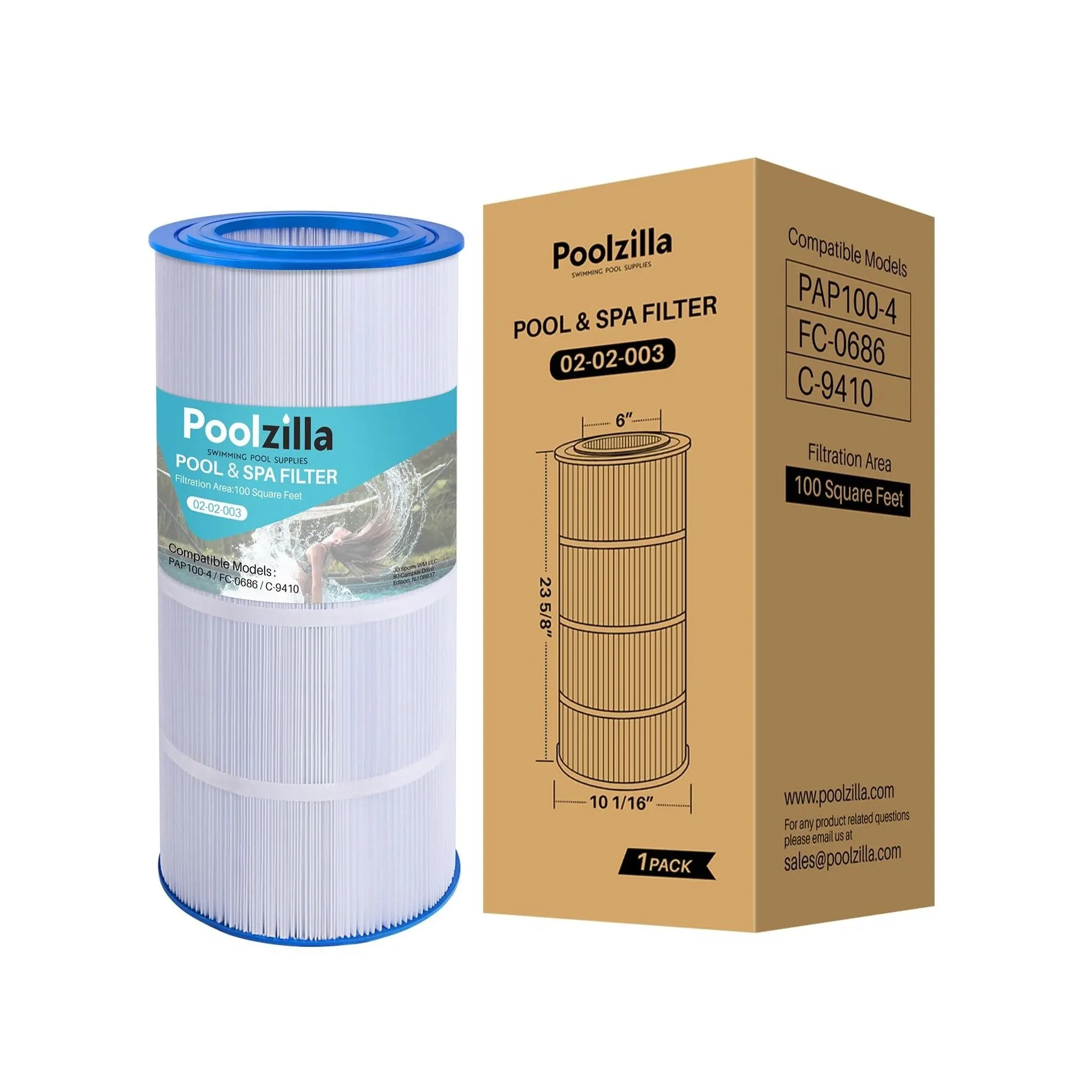 Pool Filter Cartridge for Pentair R173215 - Replaces CC100, Unicel C-9410