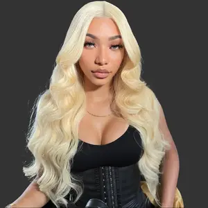 【Same With Influencer】30 Inch 613/Black/Honey Blonde Wig Human Hair 220 Density Burgundy/Ginger 13x6 HD Lace Front Wigs Body Wave Highlight Human Wig Pre Plucked with Baby Hair Colored Human Hair Frontal Wigs for Women