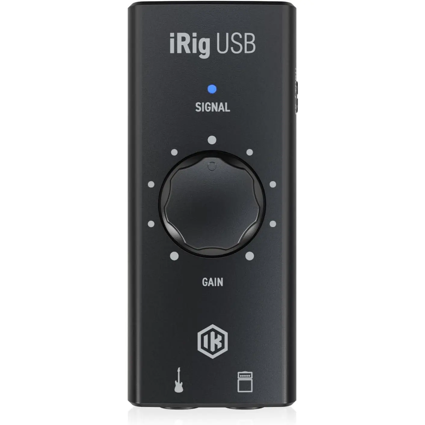 IK Multimedia iRig USB Guitar Audio Interface, USB-C Recording Interface for Guitar & Bass, Headphone Monitoring, Direct Practice with AmpliTube & TONEX Apps, Portable Music Recording Studio