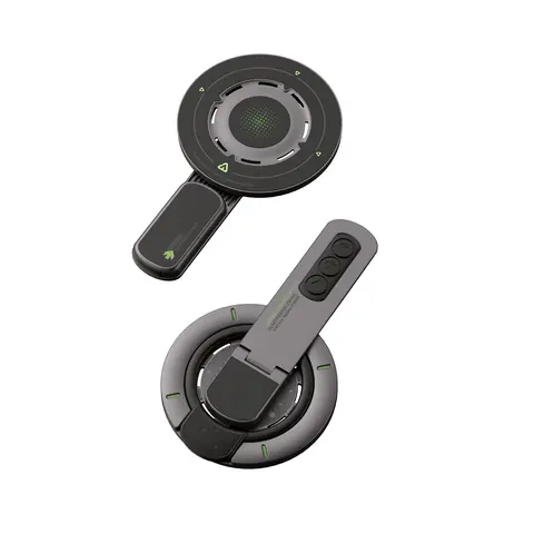 3-way Magnetic Smartphone Grip Stand - Ultra-Thin Silicone Mechanical Alloy Holder, 360° Rotatable Folding Glow-in-Dark Accessory, Double-Sided MagSafe-Compatible Handheld/Cellphone Mobile Mount for iPhone 12-16 Series