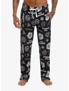 Supernatural Join The Hunt Anti-Possession Castiel Logos Pajama Pants
