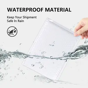 25-pack thickened white bubble envelopes, 7.25 x 11 inches, self-sealing waterproof courier bags for e-commerce mailing, cushioning and shockproofing, perfect for moving jewelry and small items.