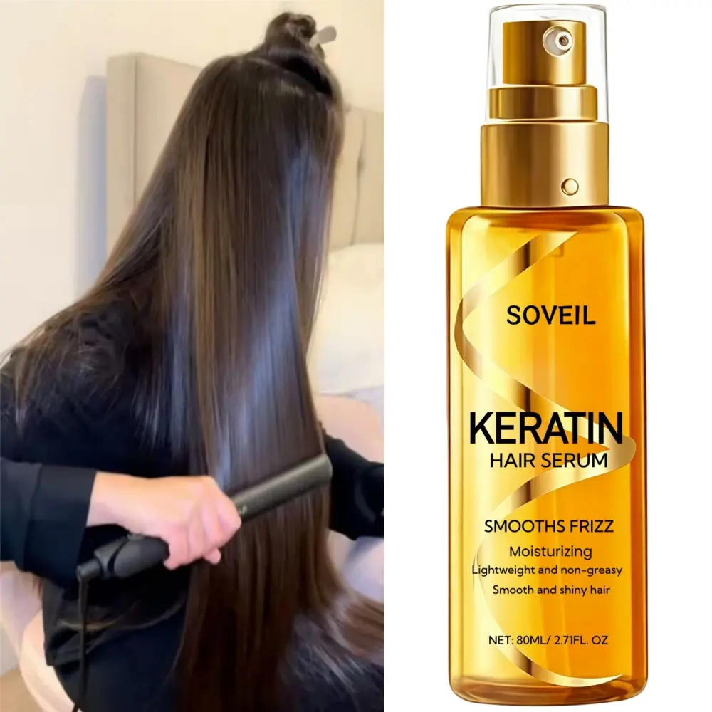 80MLShine & Nourishment Hair Conditioner Serum, Smoothing Serum., EFFECTIVE, SmoothOut Frizz, For Damaged, Brittle Hair And Hair That Has Been Coloured Or Permed., DeeplyMoisturising., Repair Dry Hair/damaged Hair,, Revitalizes Hair's Beauty